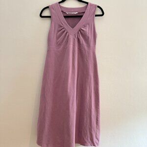 ATHLETA Cotton/Spandex V Neck Mini Dress Rose Size Medium
